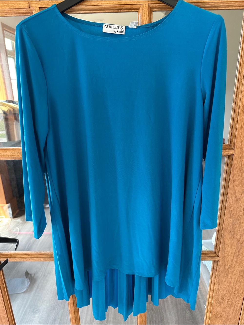 Attitudes by Renee Vibrant Teal Long-Sleeve Tunic